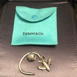 Tiffany & Co Sterling Silver Airplane Key Ring